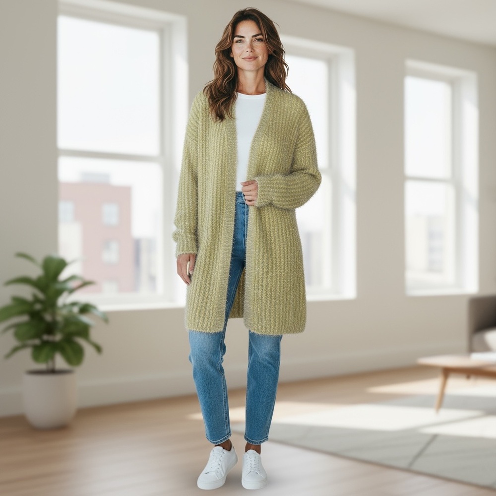 Anthropologie Larkin Eyelash Shimmer Cardigan Sweater size xs